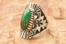 Native American Jewelry Royston Turquoise Sterling Silver Ring